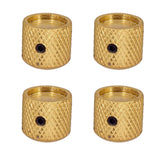 Max 4pcs Electric Guitar Knurled Barrel Volume Tone Control Knobs Buttons Golden