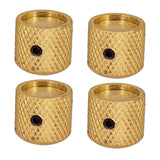 Max 4pcs Electric Guitar Knurled Barrel Volume Tone Control Knobs Buttons Golden