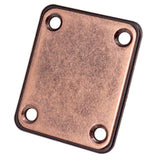 Max Electric Bass Guitar Neck Plate Neck Joint Plate with Screws - Copper Red