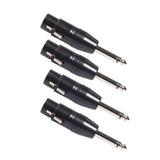 Max Maxb 3 Pin XLR Female to 6.35mm Male Mono Jack Lead Adapter Microphone Leader