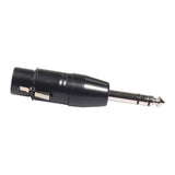 Max Maxb 3 Pin XLR Female to 6.35mm TRS Male Stereo Plug-In Audio Adapter