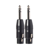 Max Maxb 3 Pin XLR Female to 6.35mm TRS Male Stereo Plug-In Audio Adapter
