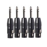 Max Maxb 3 Pin XLR Female to 6.35mm TRS Male Stereo Plug-In Audio Adapter