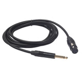 Max Maxb Microphone Cable - XLR Female to Jack 6.35 / 6.5 mm ( 1/4" ) Male Plug 3M