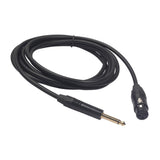 Max Maxb Microphone Cable - XLR Female to Jack 6.35 / 6.5 mm ( 1/4" ) Male Plug 3M