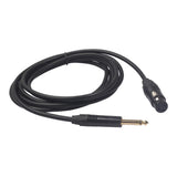 Max Maxb Microphone Cable - XLR Female to Jack 6.35 / 6.5 mm ( 1/4" ) Male Plug 3M