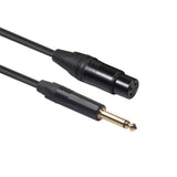 Max Maxb Microphone Cable - XLR Female to Jack 6.35 / 6.5 mm ( 1/4" ) Male Plug 3M