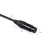 Max Maxb Microphone Cable - XLR Female to Jack 6.35 / 6.5 mm ( 1/4" ) Male Plug 3M