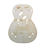 Max Maxb 23inch Wood Ukulele Body Template Small Four-string Guitar Making Mold Shape