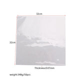 Maxbell 50pieces Plastic Record Sleeves Outer Clear for 12inch LP LD Storage Accs