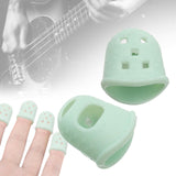 Max 2pcs Soft Kalimba Finger Protector Thumb Picks for Beginner Accs Light Green