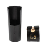 Max Tenor Saxophone Sax Mouthpiece Cap and Soft Leather Ligature Golden Screw