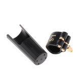 Max Tenor Saxophone Sax Mouthpiece Cap and Soft Leather Ligature Golden Screw