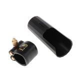 Max Tenor Saxophone Sax Mouthpiece Cap and Soft Leather Ligature Golden Screw