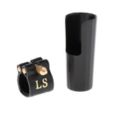 Max Tenor Saxophone Sax Mouthpiece Cap and Soft Leather Ligature Golden Screw