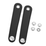 Max Maxb 2pcs PU Leather Adjustable Straps Buckle for Accordion Full Black 12cm