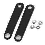 Max Maxb 2pcs PU Leather Adjustable Straps Buckle for Accordion Full Black 12.2cm