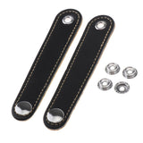 Max Maxb 2pcs PU Leather Adjustable Straps Buckle for Accordion Cover in Black 10.4cm