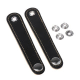 Max Maxb 2pcs PU Leather Adjustable Straps Buckle for Accordion Cover in Black 10.4cm
