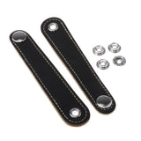 Max Maxb 2pcs PU Leather Adjustable Straps Buckle for Accordion Cover in Black 10.4cm