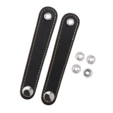 Max Maxb 2pcs PU Leather Adjustable Straps Buckle for Accordion Cover in Black 10.4cm