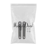 Max Maxb 2pcs PU Leather Adjustable Straps Buckle for Accordion Cover in Black 10.4cm