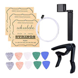 Max Ukulele String, Picks, String Peg Winder and Capo Ukulele Repair Tool Parts