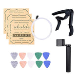 Max Ukulele String, Picks, String Peg Winder and Capo Ukulele Repair Tool Parts