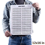 Max Guitar Chord Chart Portable On the Go Great for Beginners 12x16 inch