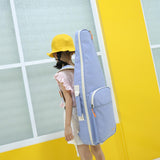 Max Maxb Bamboo Flute Bag Double Shoulder Backpack Flute Bag Students Thickened Blue