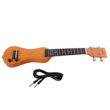 Max Maxb 21 Inch Soprano Beginner Ukulele Solid Wood Uke with 3.5mm Audio Cable