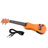 Max Maxb 21 Inch Soprano Beginner Ukulele Solid Wood Uke with 3.5mm Audio Cable