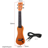 Max Maxb 21 Inch Soprano Beginner Ukulele Solid Wood Uke with 3.5mm Audio Cable