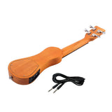 Max Maxb 21 Inch Soprano Beginner Ukulele Solid Wood Uke with 3.5mm Audio Cable