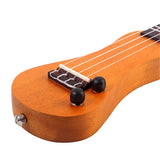 Max Maxb 21 Inch Soprano Beginner Ukulele Solid Wood Uke with 3.5mm Audio Cable