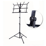 Max Maxb High Quality Metal Folding Sheet Music Stand Holder Tripod Foldable Black