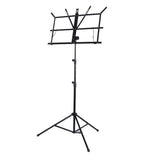 Max Maxb High Quality Metal Folding Sheet Music Stand Holder Tripod Foldable Black