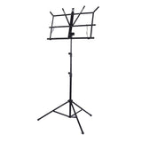 Max Maxb High Quality Metal Folding Sheet Music Stand Holder Tripod Foldable Black