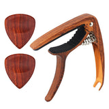 Max Maxb Red Sandalwood Guitar Capo Guitar Pick for Classical Guitar Ukulele Parts