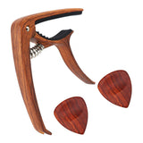 Max Maxb Red Sandalwood Guitar Capo Guitar Pick for Classical Guitar Ukulele Parts