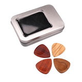 Max Maxb Red Sandalwood Guitar Picks Plectrum w/ Case Vintage Style Guitar Parts