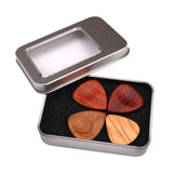 Max Maxb Red Sandalwood Guitar Picks Plectrum w/ Case Vintage Style Guitar Parts