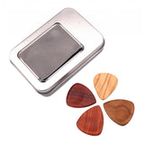 Max Maxb Red Sandalwood Guitar Picks Plectrum w/ Case Vintage Style Guitar Parts