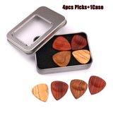 Max Maxb Red Sandalwood Guitar Picks Plectrum w/ Case Vintage Style Guitar Parts