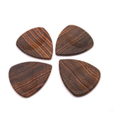 Max Maxb 2 Pieces Guitar Bass Picks Plectrum Solid Wood Classic Gold Sandalwood