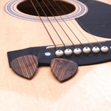 Max Maxb 2 Pieces Guitar Bass Picks Plectrum Solid Wood Classic Gold Sandalwood