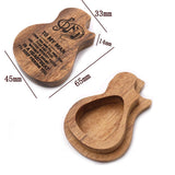 Max Maxb Sandalwood Guitar Picks Plectrum w/ Case Vintage Style for Folk Guitar Parts
