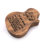 Max Maxb Sandalwood Guitar Picks Plectrum w/ Case Vintage Style for Folk Guitar Parts