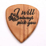 Max Maxb Sandalwood Guitar Picks Plectrum w/ Case Vintage Style for Folk Guitar Parts