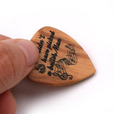 Max Maxb Sandalwood Guitar Picks Plectrum w/ Case Vintage Style for Folk Guitar Parts